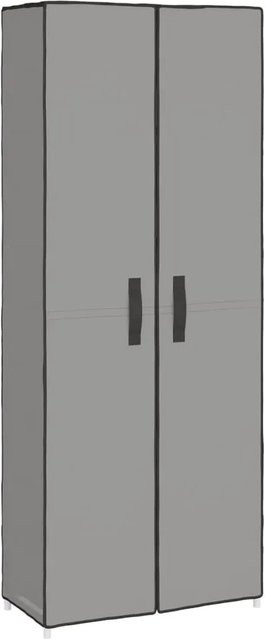 vidaXL Schuhschrank Grau mit Scharniertüren und Metallgestell, B/T/H: 60 x 30 x 166 cm - Bild 1