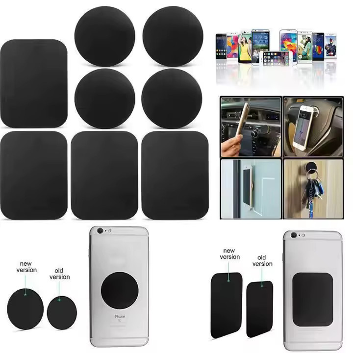 20er Set Magnetische Metallplatten für Auto-Telefonhalterungen, universelle Eisenplatten als Aufkleber für Handyhalter, Farben: Silber und Schwarz, Maße: 30 x 30 mm, 40 x 40 mm und 45 x 65 mm - Bild 6