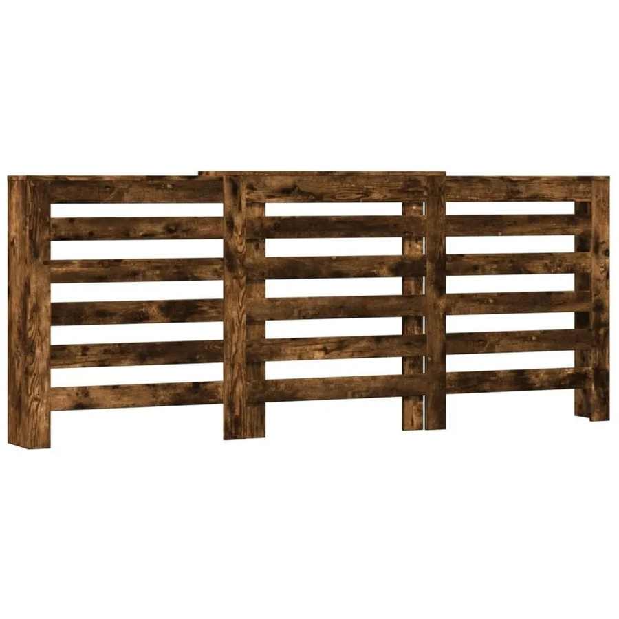 vidaXL Heizkörperverkleidung im Latten-Design in Räuchereiche, modern, Farbe: Braun, H x B x T: 83,5 x 205 x 21,5 cm - Bild 2