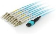 Equip MTP/LC Glasfaser-Patchkabel Männlich/Männlich in Blau und Türkis, Länge: 5 m - Bild 1