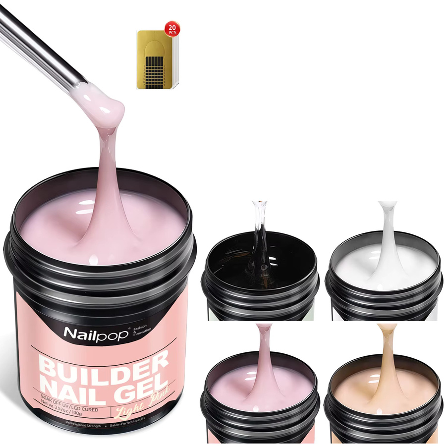 Nailpop Milky Smooth Builder Gel, 100g, Glänzend - Bild 5