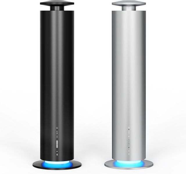 NAMSTE Intelligenter Ätherisches-Öl-Diffusor für 200m³, Batteriebetriebener elektrischer Aroma-Diffusor für Büro und Zuhause in Schwarz oder Silber - Bild 1