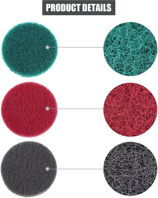VIBRATITE 5-Zoll-Bohrmaschinen-Reinigungsset mit Bürsten und Scheuerschwämmen für Bad und Küche, mehrfarbig - Bild 1
