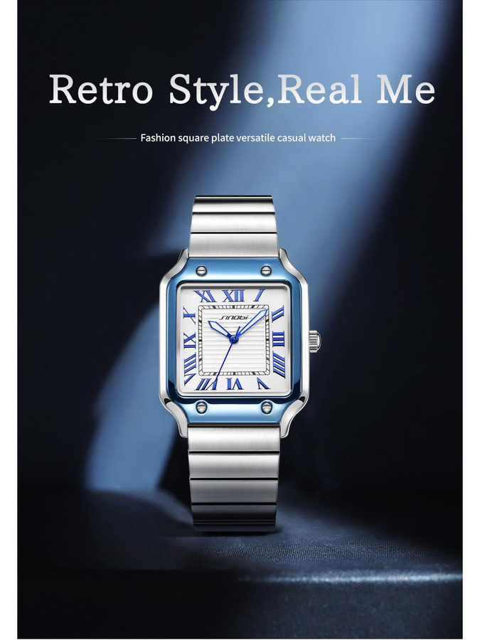 Sinobi Armbanduhr Edelstahl, Quarz, Silber, Herren - Bild 13