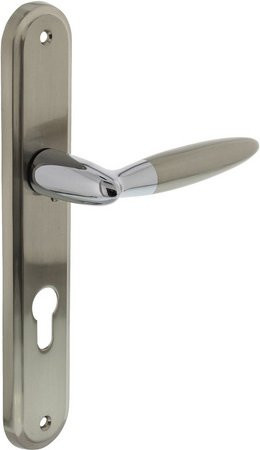 Intersteel Türdrücker Elen in Chrom, Farbe Silber, Material Zamak, B/H/T: 24,2 x 4,3 x 1,0 cm, PZ 72 mm - Bild 1