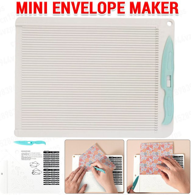 Mehrzweck-Scoring-Board zum Schneiden und Prägen von Papier, Karten und Umschlägen in Weiß mit integriertem Schneidwerkzeug und Rotary-Funktion - Bild 1
