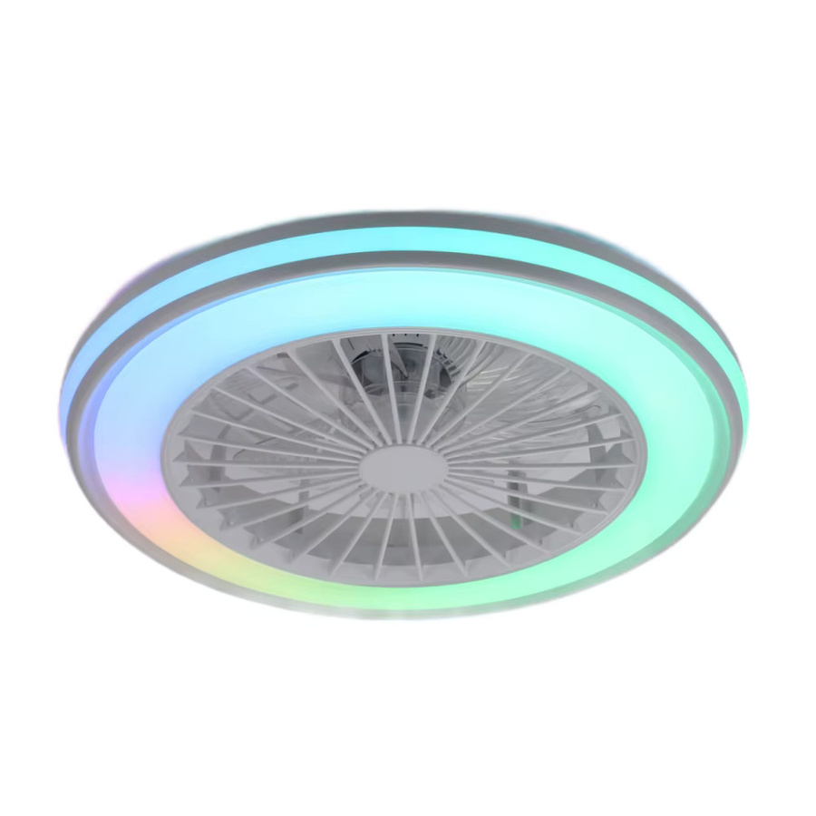 Oyajia RGB LED Deckenventilator mit Fernbedienung und App-Steuerung, 60W, Weiß - Bild 4