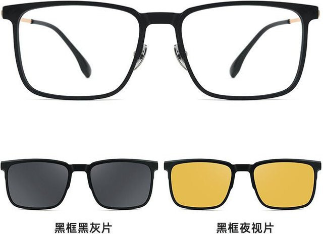 Bai Fen Bai Electronic 3C Korrektionsbrille, Vollrand, Square, Titan, Unisex, black - Bild 1