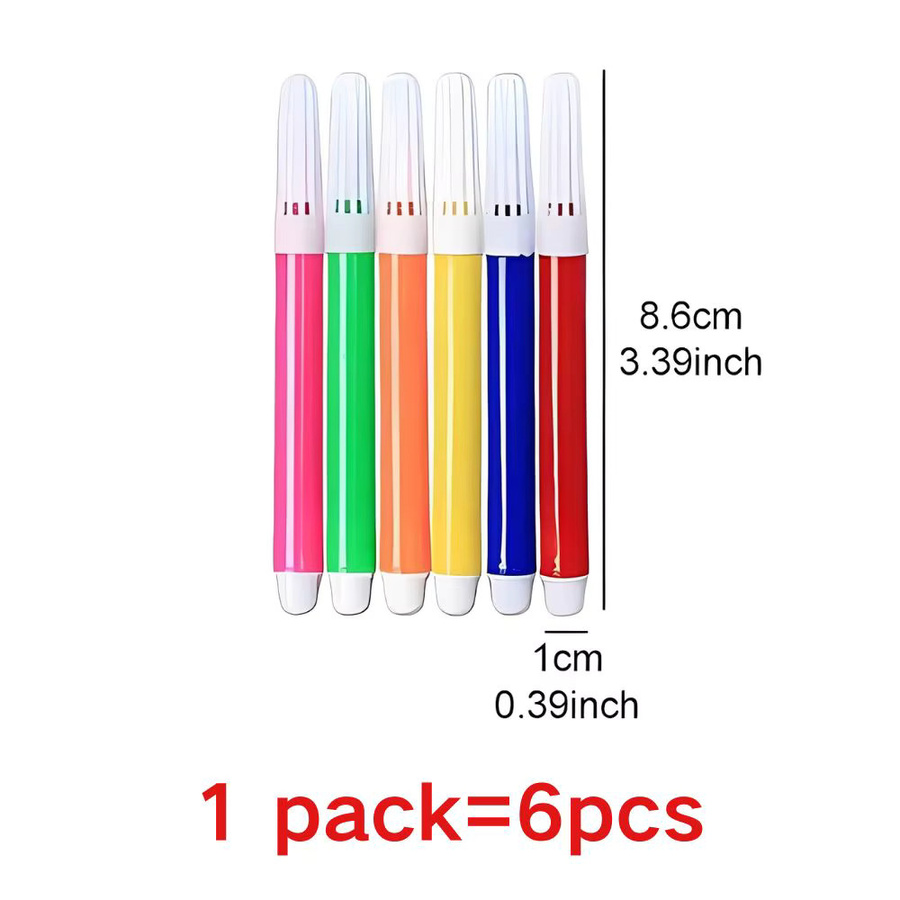 YMY Aquarell-Zeichenstifte, 2-teiliges Set, 6 Farben, Bunt / Mehrfarbig - Bild 2