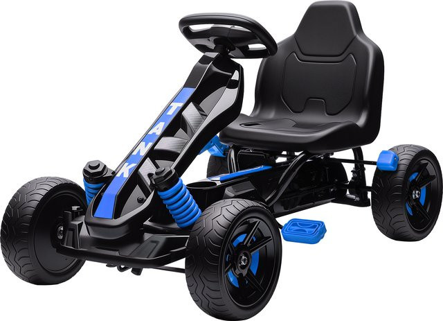 AIYAPLAY Gokart Tretauto mit Handbremse Blau ab 3 Jahren - Bild 1