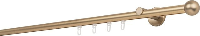 Mydeco Gardinenstange mit Endstück Ball in Messing-Matt, Farbe: Gold, Länge: 170 cm, Durchmesser: 2 cm - Bild 1