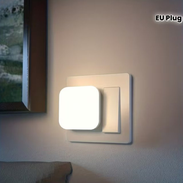 Ouelico LED-Nachtlicht mit Dämmerungssensor, Plug-in Wandmontage, warmweißes Licht, 0,5 W - Bild 1