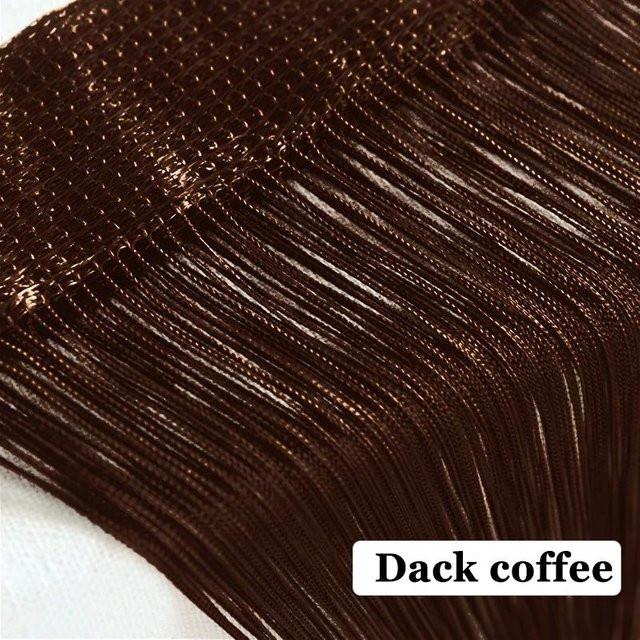 Big House decor Fadenvorhang aus Polyester als Trennwand und Raumteiler, Farbe: Dunkelbraun, B/H: 300 x 300 cm - Bild 1