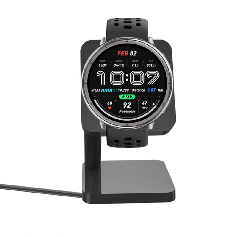 Setoobay USB Desktop-Ladestation und Halterung für Amazfit Active 2 und Bip 6 in Schwarz - Bild 2