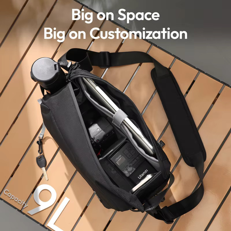 Ulanzi BP11 Kamera-Umhängetasche in Schwarz mit 9 l Volumen für Canon, Nikon, Sony und DJI-Drohnen - Bild 6