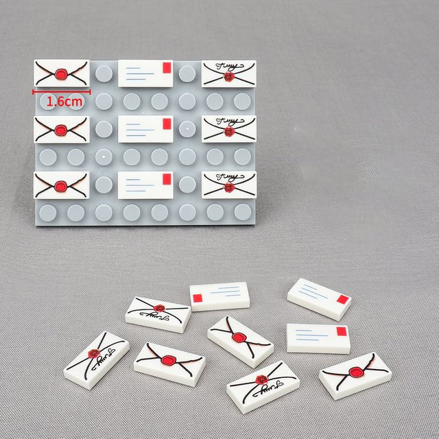 SixBricks MOC Umschlag Muster Bausteine Kits, 10-teiliges Set, Bunt / Mehrfarbig - Bild 1