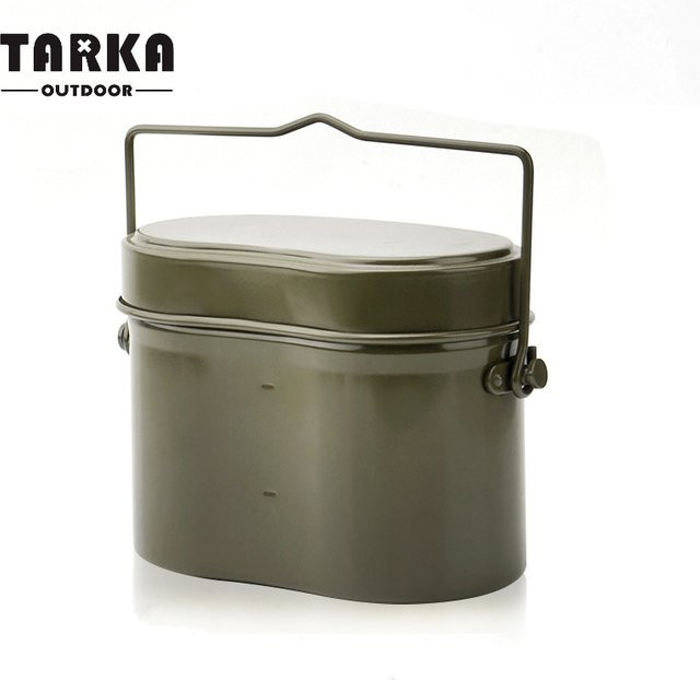 Tarka Lunchbox aus eloxiertem Aluminium in Grün für Camping und Wandern - Bild 1