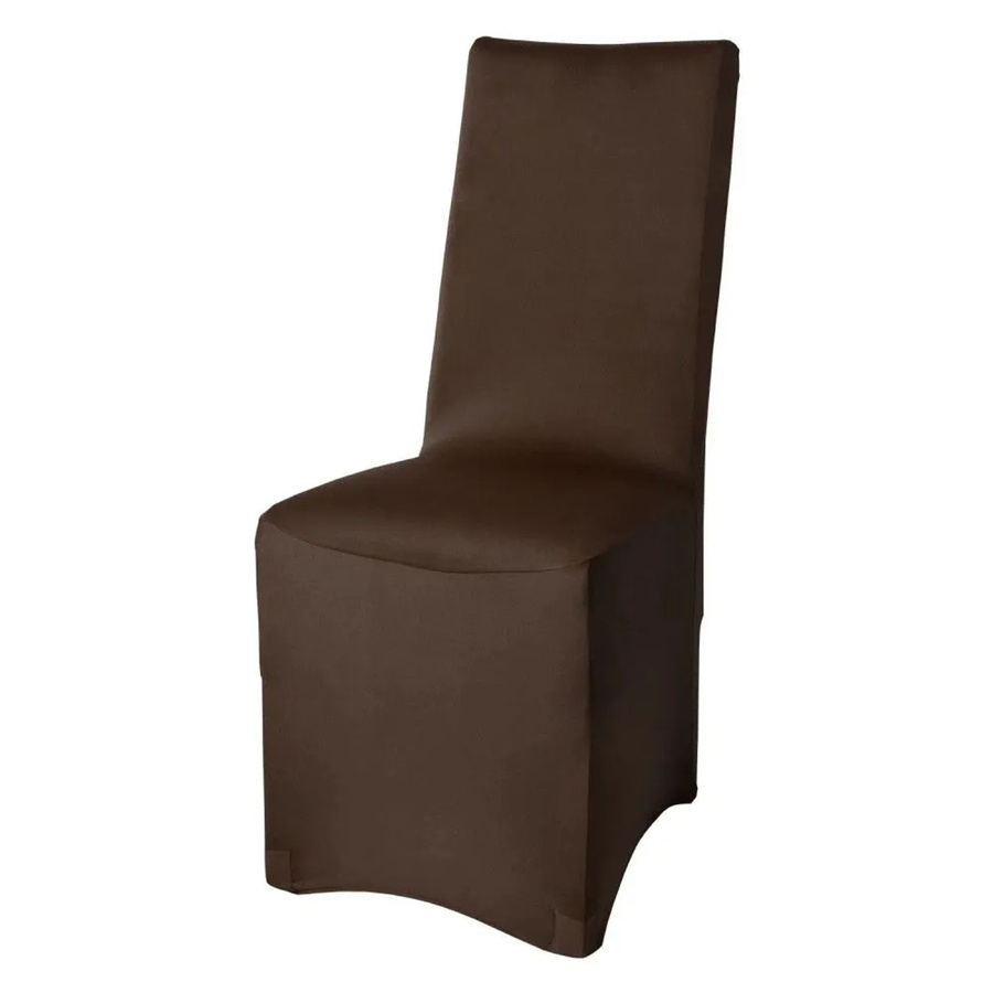 Beautissu Leona Stuhlhusse für Esszimmerstühle in Braun, Stretch-Material, B: 95 cm, H: 45 cm - Bild 2