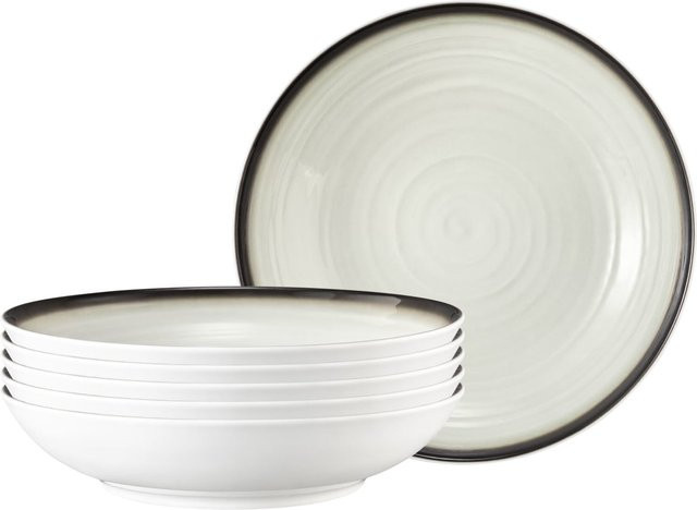 Seltmann Weiden Pastateller Terra Serie, 6er Set, Grau/Weiß, Durchmesser: 26 cm - Bild 1