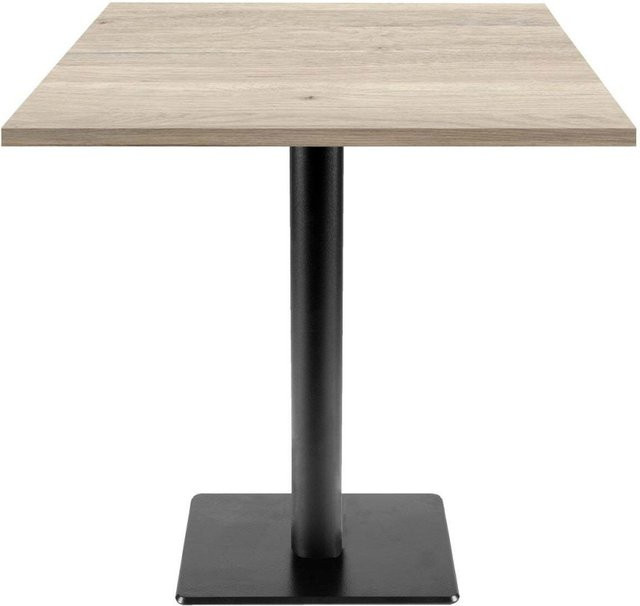 RestooTab Tisch Milan T quadratisch in Birke und Hellgrau, B/T/H: 70 x 70 x 75 cm - Bild 1