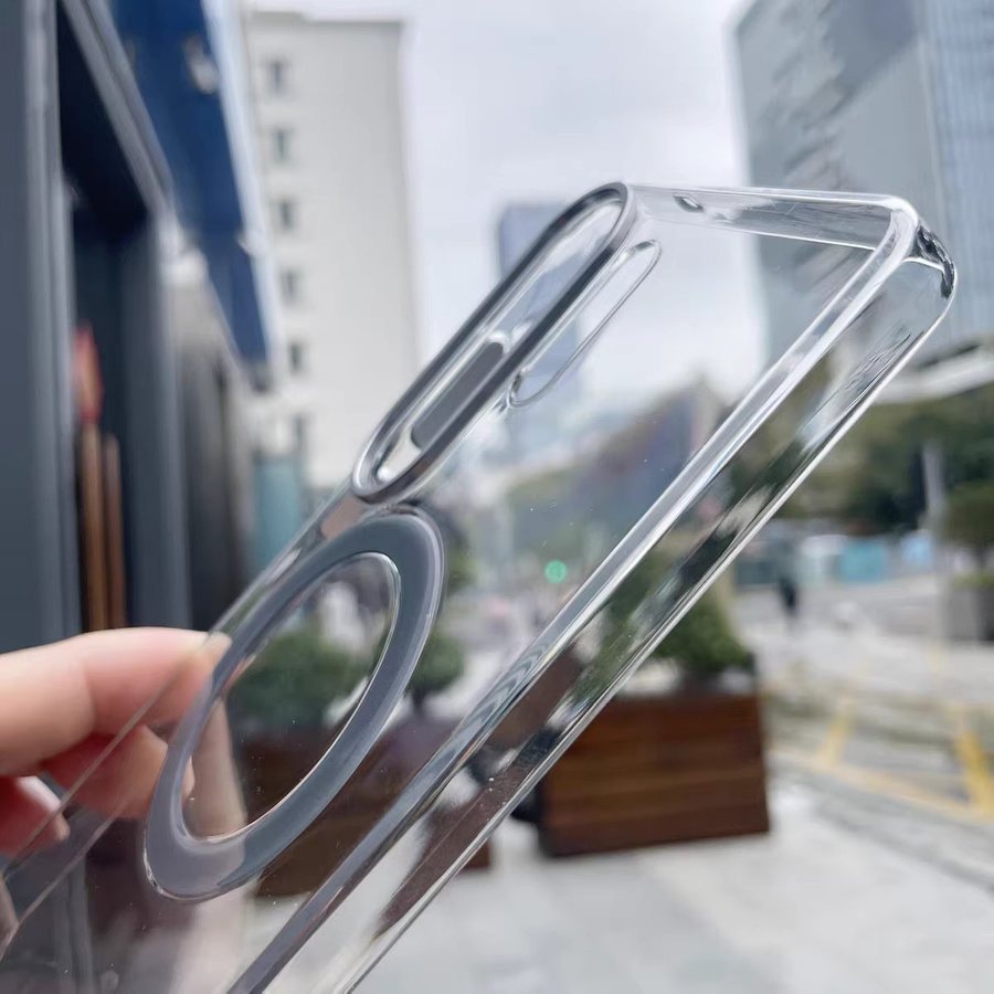 Samsung Galaxy S26 Ultra Transparente Magnetische Handyhülle aus Weichem Flüssig-Silikon Stoßfeste Schale - Bild 2