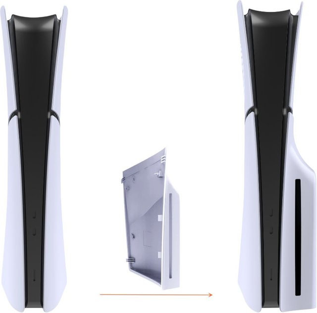 Sony Ersatz-Seitenscheibenplatten aus weißem ABS für PS5 Slim Disc und Digital Edition - Bild 1