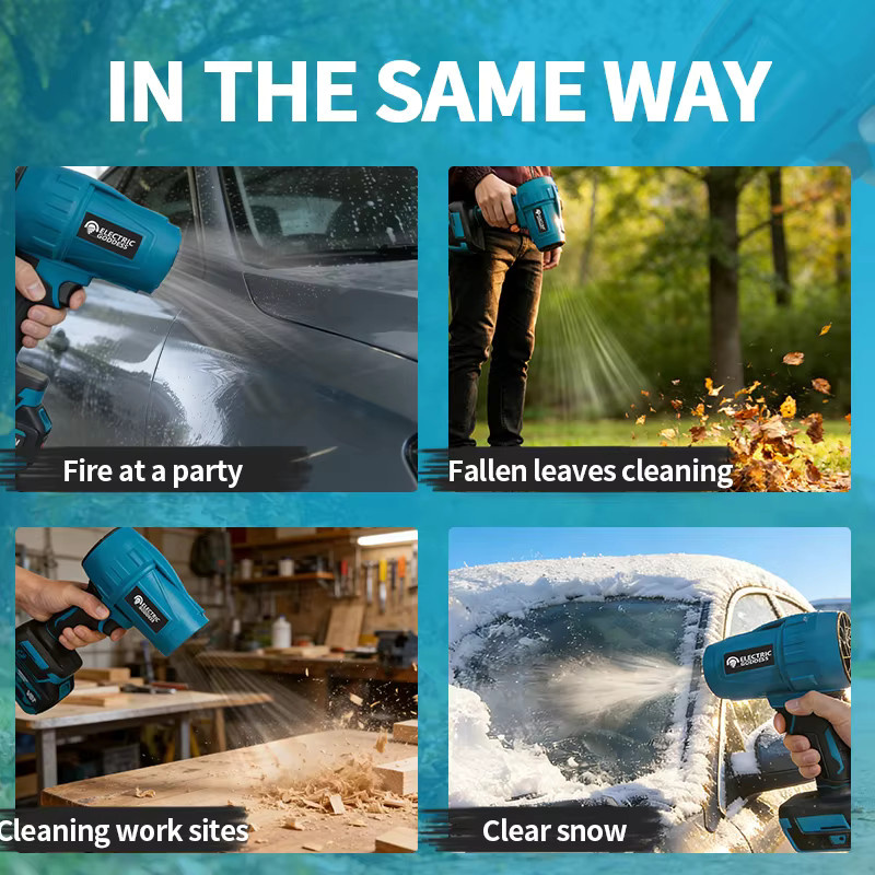 Makita Elektrischer Hand-Turbo-Jet-Ventilator als kabelloses Hochleistungs-Blasgerät für Makita 18V Akkus zur Reinigung von Staub und Laub - Bild 6