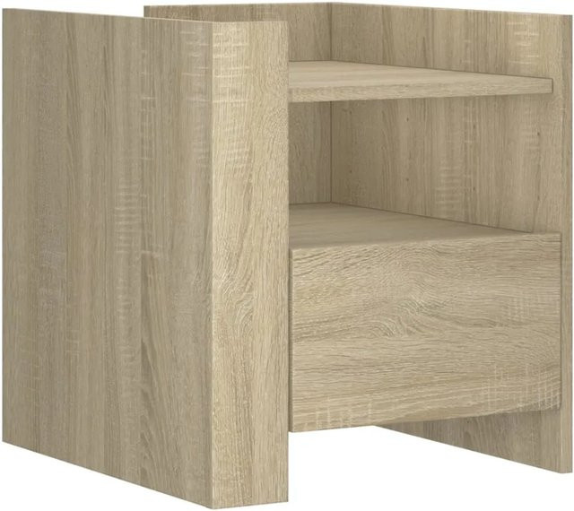 vidaXL Nachttisch Modell 4 in Sonoma-Eiche, Farbe Beige, B/T/H: 45 x 50 x 50 cm - Bild 1