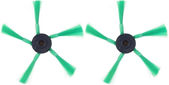 2 Stück Seitenbürsten Ersatz passend für Vorwerk VR200 Roboterstaubsauger in Schwarz und Grün - Bild 1