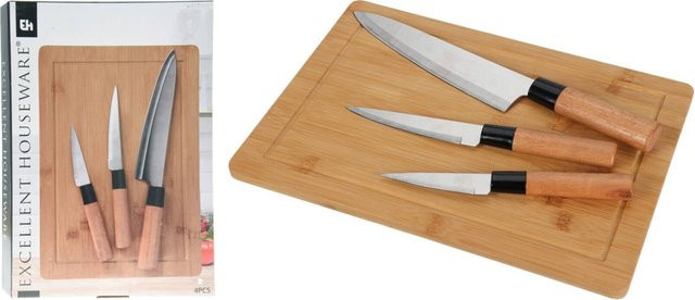 Messerset Excellent Houseware Edelstahl in Natur und Multicolour, 4-teilig - Bild 1