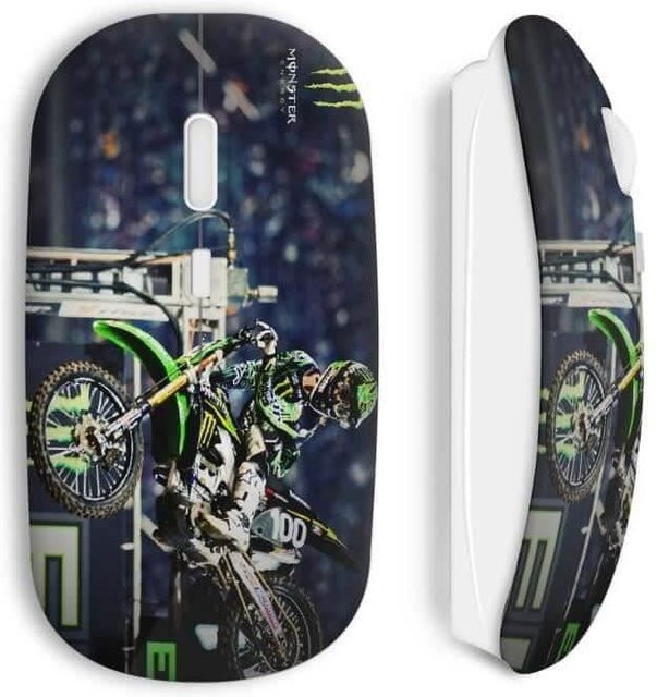 Monster Moto kabellose Maus mit Wi-Fi und USB-A Anschluss in Multicolour - Bild 1