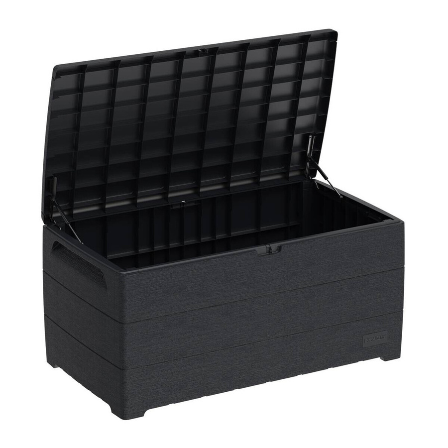 Duramax Durabox Garten Aufbewahrungsbox aus Kunststoff in Grau/Anthrazit, B/T/H: 130 x 70 x 63 cm - Bild 3