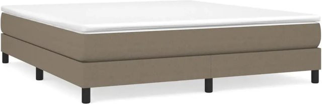 vidaXL Boxspringbett in Beige und Grau aus Stoff, B/T/H: 160 x 200 x 25 cm - Bild 1