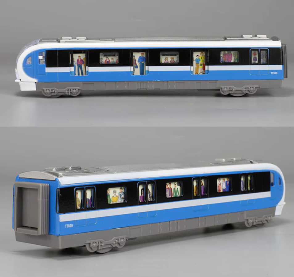 Multi-Color High-Speed-Zug, Pull-Back Metro, mit Licht und Sound, Metall - Bild 2