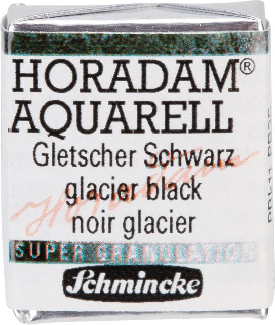 Schmincke HORADAM Aquarellfarbe Gletscher Schwarz im 1/2 Näpfchen - Bild 1