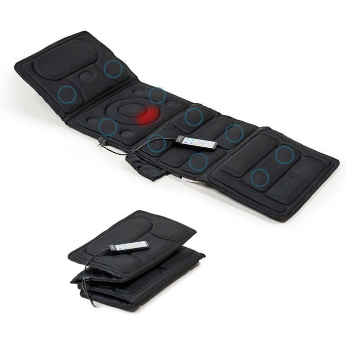 CELLUSTOP Massagematte in Schwarz mit Vibration, Heizfunktion, 10 Motoren, 5 Modi und 3 Intensitäten - Bild 2