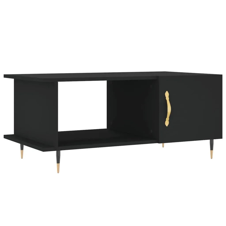 vidaXL Couchtisch Schwarz aus Holzwerkstoff und Eisen, B/T/H: 90 x 50 x 40 cm - Bild 2