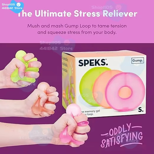 Speks Gump Loop Druckball Multicolour Gel-Squishy-Spielzeug zur Sensorik und zum Stressabbau für Kinder und Erwachsene - Bild 3