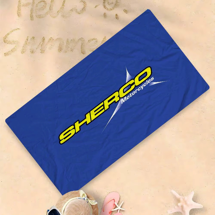 S-Sherco Logo Strandtuch für Mädchen aus Mikrofaser, schnell trocknend und sandfrei, mehrfarbig - Bild 4