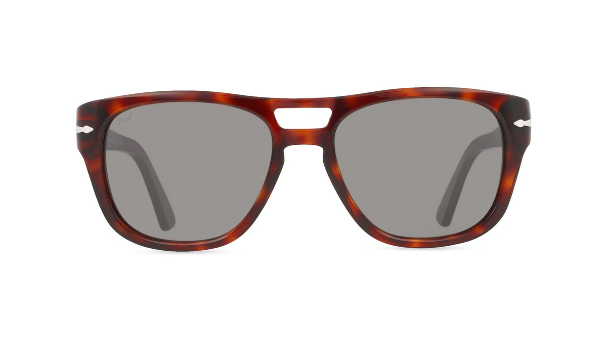 Persol PO3366S Sonnenbrille Vollrand, Quadratisch, Acetat, Unisex, Braun, Grau - Bild 1