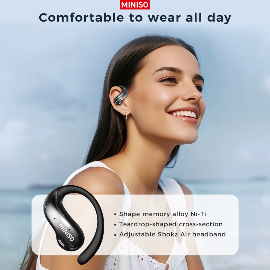 MINISO MS188 Bluetooth In-Ear Kopfhörer mit HD-Touchscreen und Mikrofon in Schwarz - Bild 2
