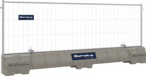 Schake Betonleitschwelle Set Mobilzaun Standard in Grau, Breite: 120 cm - Bild 1