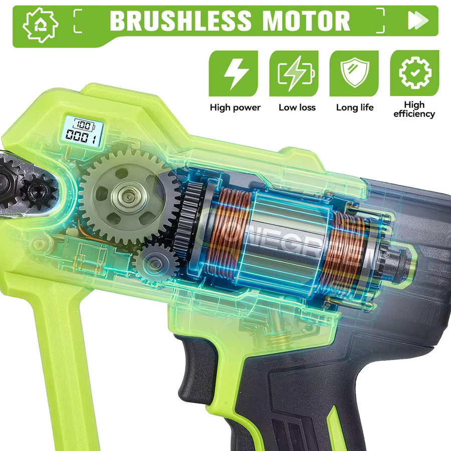 ONEGREEN 1000W Bürstenlose Elektrische Astschere für Makita 18V Akku, Kabellose Gartenschere in Grün - Bild 4