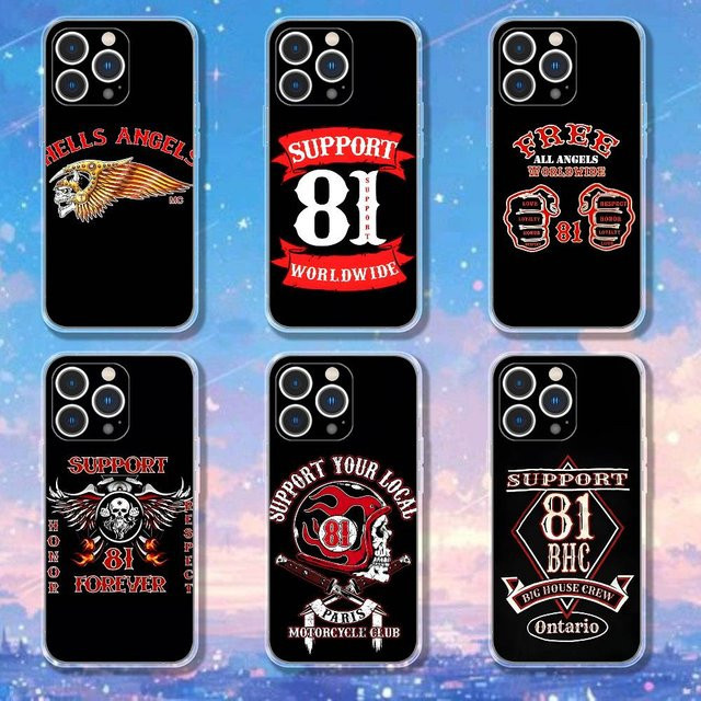 Hells Angels M-Motorrad 81 Handyhülle als transparentes Softcover für iPhone 11 bis iPhone 17 Pro Max und weitere Modelle - Bild 1