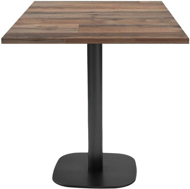 RestooTab Tisch Round quadratisch in Eiche und Schwarz, B/T/H: 70 x 70 x 75 cm - Bild 1