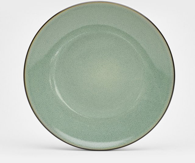 Speiseteller Töchter & Söhne MAX aus Steinzeug in Green und Black, Durchmesser: 27,5 cm - Bild 1