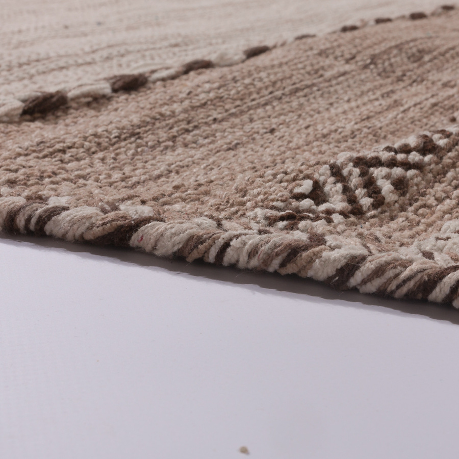 Handwebteppich Kilian in Beige im Boho-Stil aus Baumwolle, B/T: 240 x 340 cm - Bild 2