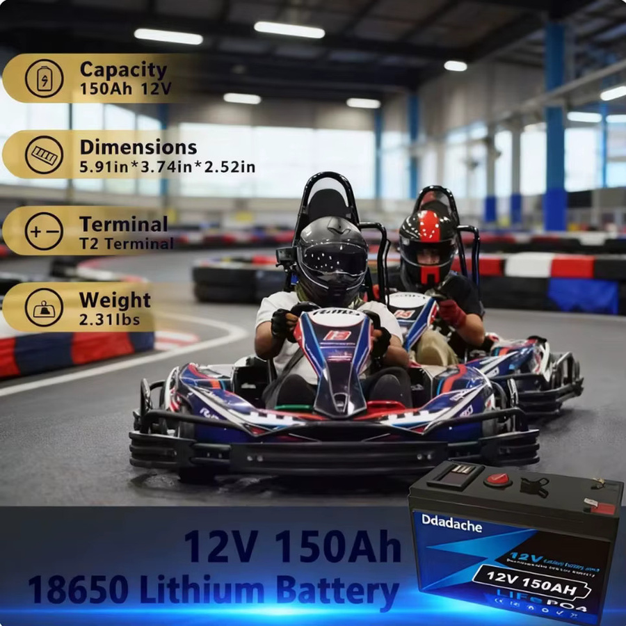 12V 150Ah LiFePO4 Lithium Akku Deep Cycle in Schwarz für Solar, Windkraft und USV mit 4000 Zyklen - Bild 4