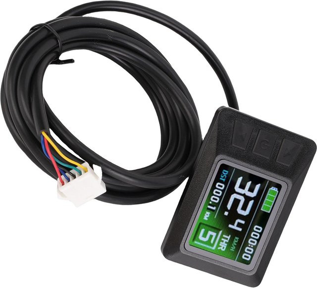 Elektrisches Fahrrad LCD Display Anzeige in Farbe für KT LCD7C Elektroroller Bedienfeld mit SM Stecker, Farbe: Schwarz - Bild 1