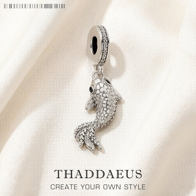 Thaddaeus Koi-Fisch-Anhänger, 925 Silber, Unisex - Bild 1